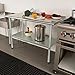 HARDURA Stainless Steel Table Prep & Work Table 24 x 60 Inches NSF Heavy Duty Commercial with Undershelf and Backsplash for Restaurant Kitchen Home and Hotel
