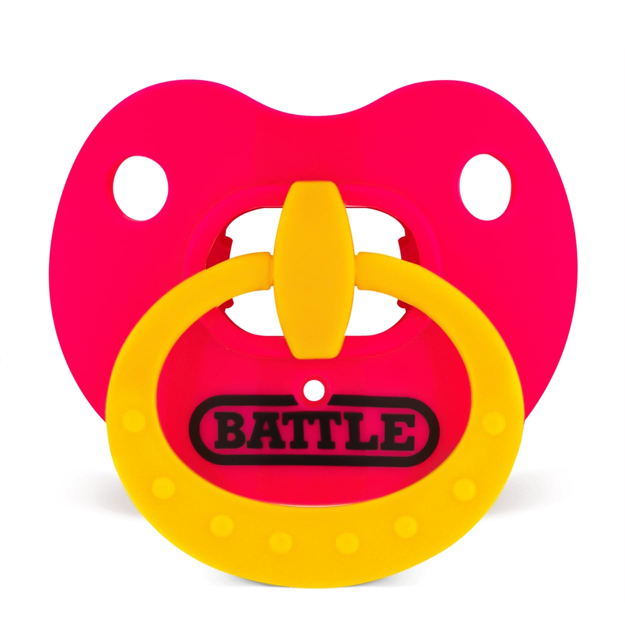 Battle Sports Science Binky Oxygen Lip Protector Paradenti - Rosa/Giallo