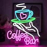 【Matériau et Dimensions】Cette enseigne néon coffee mesure 32 x 41 cm/12,6 x 16,1 pouces. Elle est composée de bandes LED flexibles en silicone de haute qualité et de panneaux acryliques. Nos lumières utilisent un système d'électrodes basse tension 5 V avancé, ce qui les rend robustes et durables