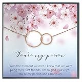 Youre My Person Necklace, You Are My Person Gift, Best Friend Necklace, You're My Person Quote Card...