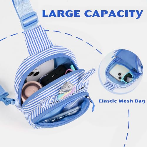 Image of YOOLIFE Initial Crossbody Bag Girls Sling Bag Kids Birthday Gifts, Blue S