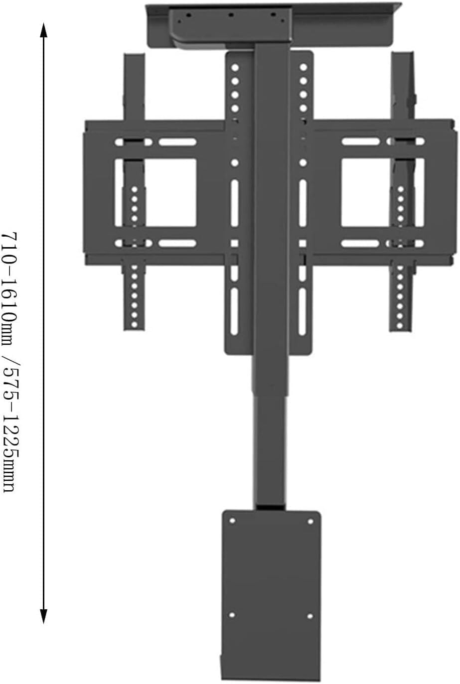 Staffa per TV motorizzata elettrica regolabile a soffitto con meccanismo di sollevamento nascosto con telecomando per TV da 57-122 cm Soluzione di montaggio a parete salvaspazio