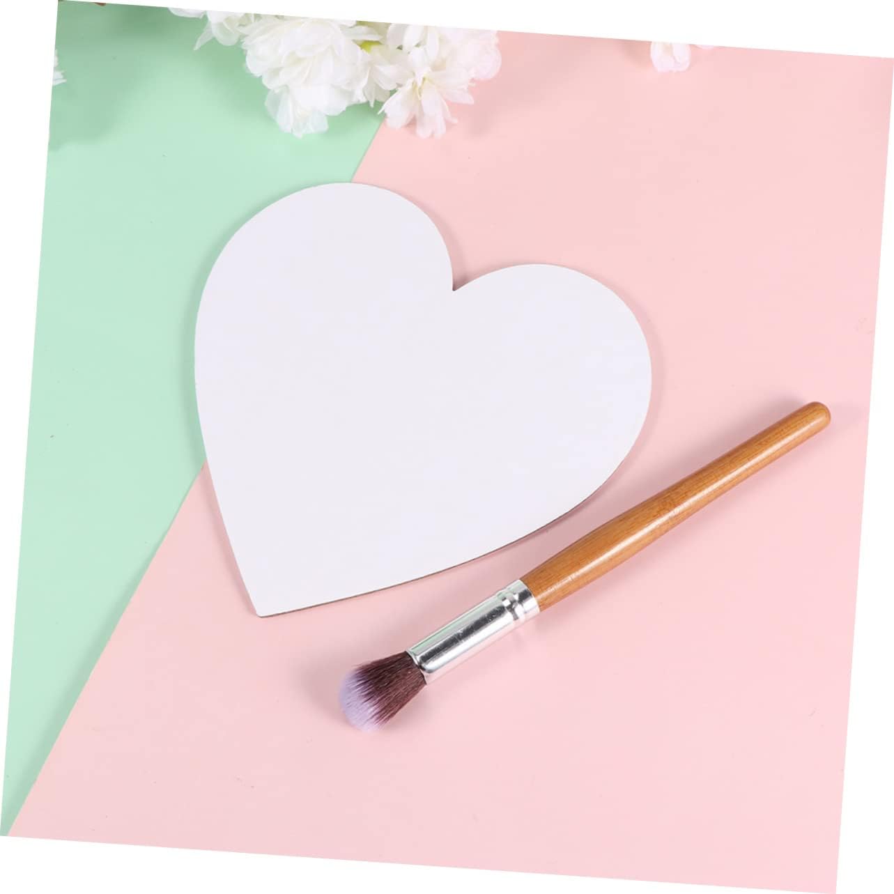 6Pcs Heart Shaped Canvas Panels for Oil Painting Cotton Drawing Boards Art Supplies for Adults Durable and Easy to Use