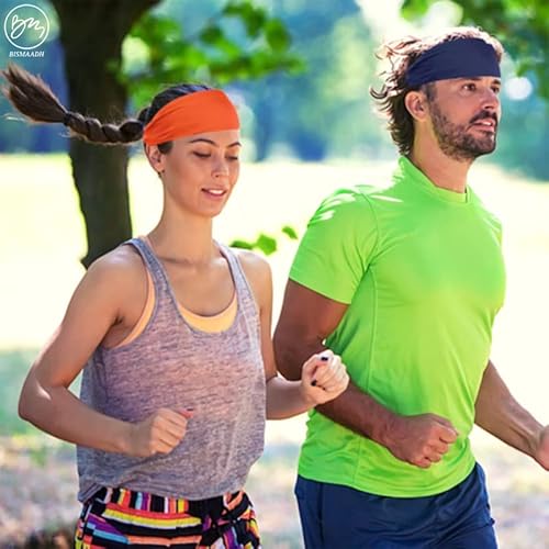 Pacote com 5 faixas de cabeça de corrida, faixa de suor, faixas esportivas para corrida, ciclismo, f