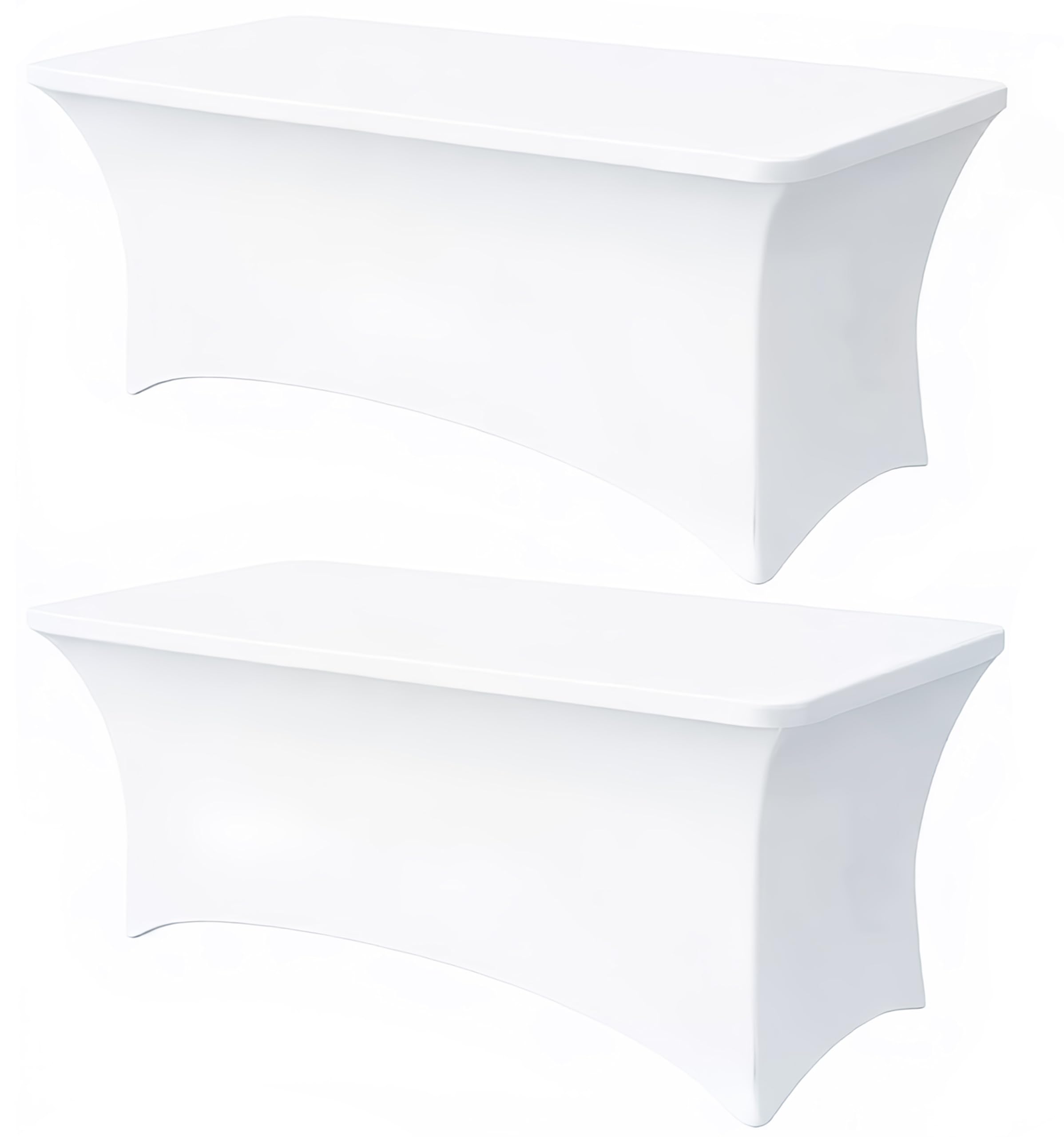 Lemict 6FT White Table Cloth 2 Pack