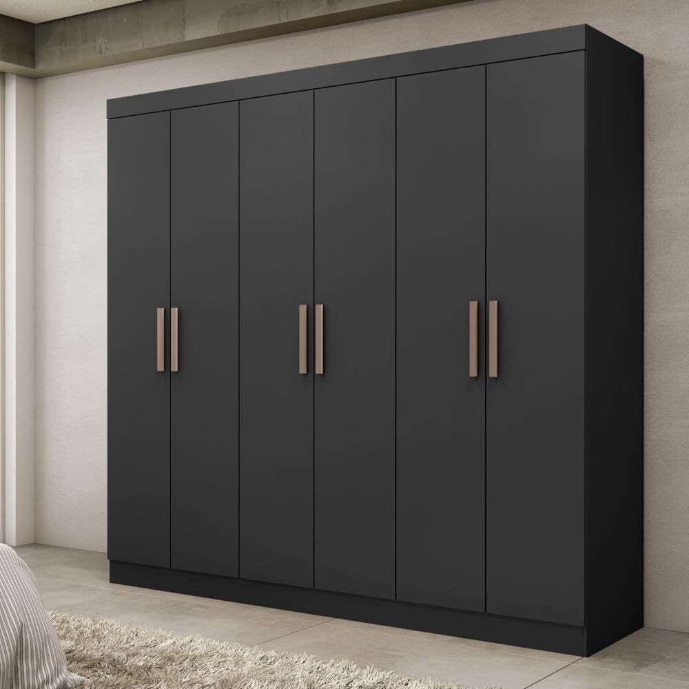 Guarda Roupa Casal 6 Portas em Mdp 180cm Paris Espresso Móveis