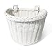Colorbasket 02164 Front Handle Bar Junior Bike Basket, Water Resistant, Leather Straps,White
