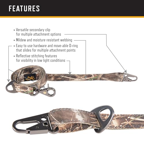 Browning Pet Leashes, Classic Webbing Camo Leash One Size, One Size, Realtree MAX-7 - Image 3
