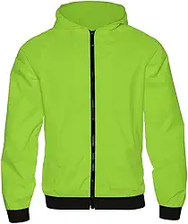 Jaqueta Corta-Vento Esportiva Unissex, Poliéster Ultraleve, Design com Capuz, Zíper Frontal, Proteção Contra Chuva, para Corrida, Ciclismo e Motociclismo