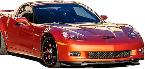 Miniatura 3 de Borde de defensa frontal IKON MOTORSPORTS para Chevy Corvette 2006-2013 C6  Accesorio de piel sintética de poliuretano para terminado del borde