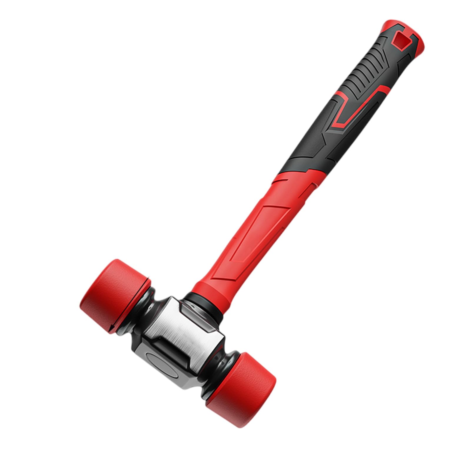 Rubber Mallets Hammer Shock Absorbing Fibre Handle Floor Installation Tool for Camping Tent Stakes and Woodworking Floor Installation Rubber Hammer