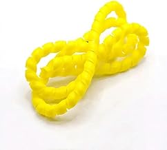 ORGEFY 1/2/5 metros, 8 mm, 10 mm, organizador de tuberías, protección flexible en espiral, cable de bobinado, protección de cables, cubierta de manguito de tubo, color amarillo, 12 mm - 5 metros