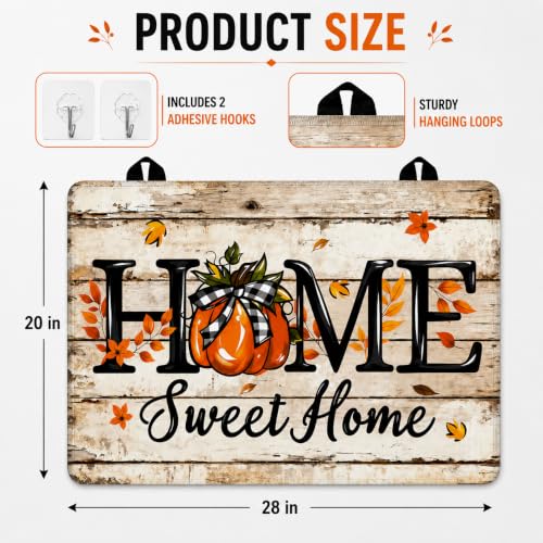 Image of Fall Stove Top Cover for Electric Stove 28 inch x 20 inch Autumn Sweet Home Pumpkin Glass Flat Heat-Resistant Top Stove Mat for Kitchen Ceramic Countertop Oven Induction Cooktop