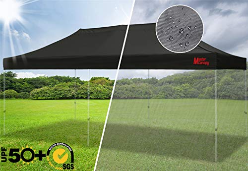 Image of MASTERCANOPY Replacement Canopy Cover for 10x20 Pop Up Canopy (10x20, Black)