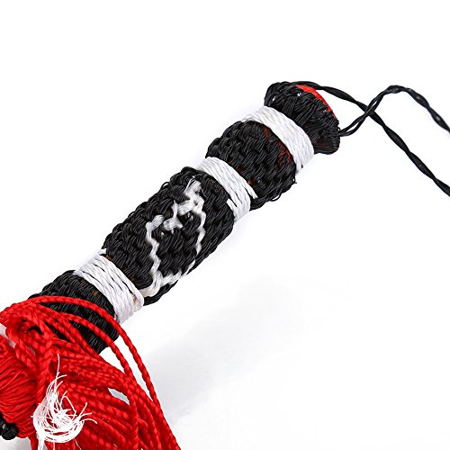 Sais Taichi Fuchen Cola de Caballo Batidor Armas Artes Marciales Budistas Taoísta Batidor Mango de madera con Bolsa de Transporte