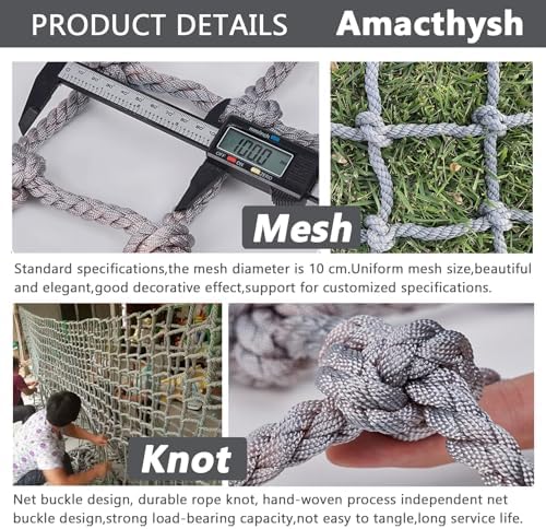 Kids Climbing Cargo Net - 1x7m Outdoor Safety Net for Playgrounds & Balconies - Ideal for Active Play, Adventure Sports, and Safe Fun for Kids!