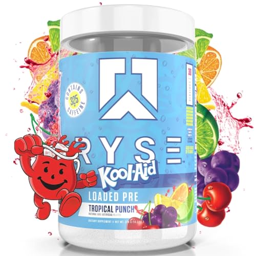 RYSE Up Supplements Loaded Pre Workout Powder Supplement for Men & Women | Pumps, Energy, Focus | Beta Alanine + Citrulline | 390mg Caffeine | 30 Servings (Tropical Punch)