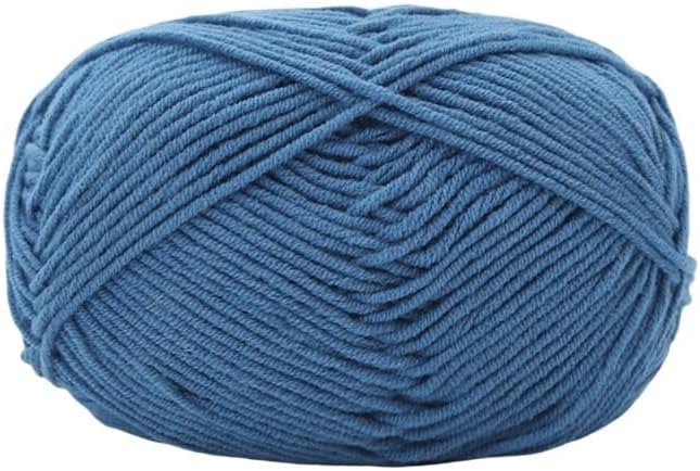 5 Rolls 4-Ply Cotton Acrylic Blend Yarn for Crocheting 2.2mm 40g(32)