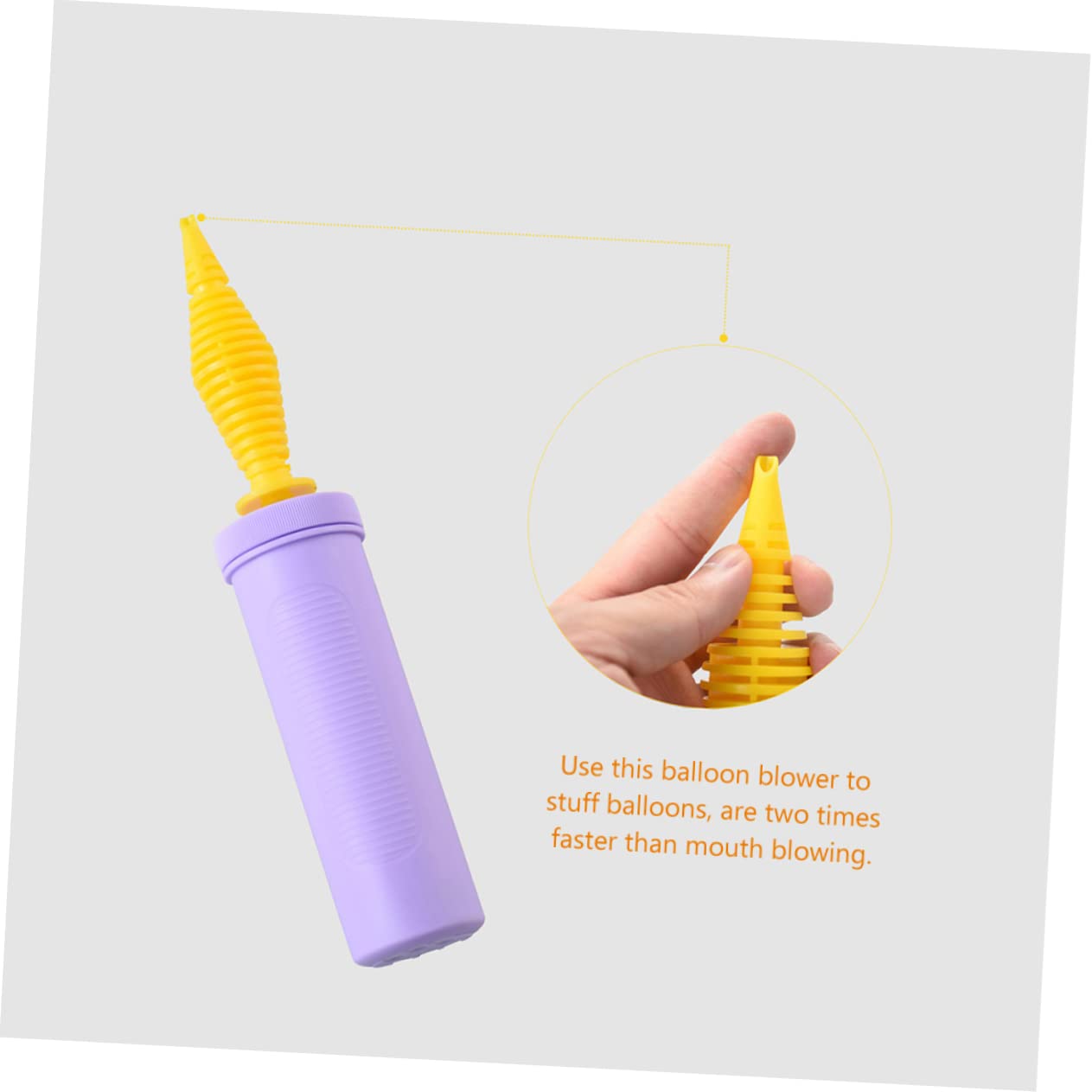 Pompa Manuale per Palloncini Portatile in Plastica, 5 Pezzi
