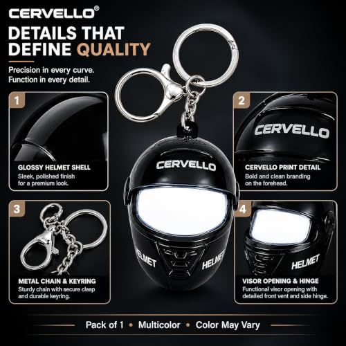 Image of CERVELLO Motorcycle Helmet LED Keychain with Light