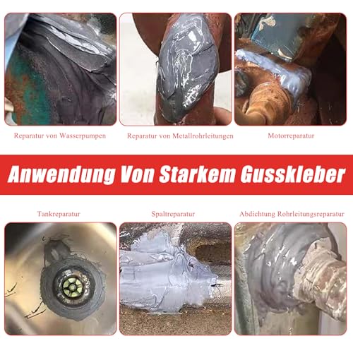 2 Komponenten Kleber 2 PCS,Metallkleber Extra Stark 100g A+B, wasserfester Zwei-Komponenten-Kleber,metallkleber Gussfehler Einfach Reparieren,Reparaturkleber Schnelle und Dauerhafte Metallreparatur