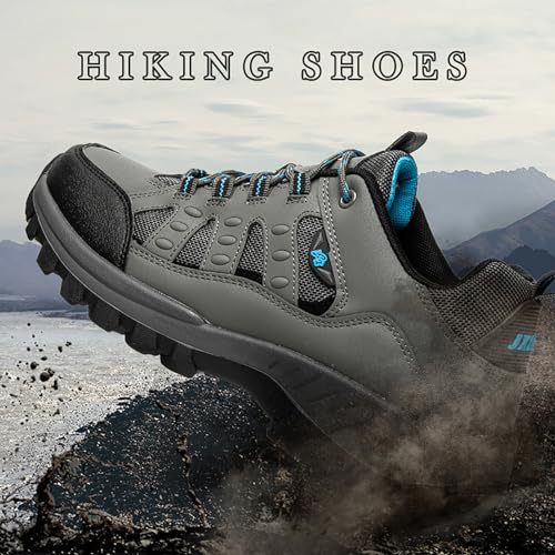 Men's Breathable Hiking Shoes Lightweight Trail Running Shoes Non-Slip Low-Top Outdoor Sneakers for Trekking Training Walking Camping4