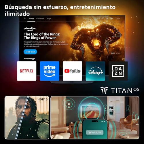 Miniatura 6 de PHILIPS 40PQS6901/12 40 Inch Ambilight 4K QLED Smart TV, Pixel Precise Ultra HD, Titan OS, Dolby Audio