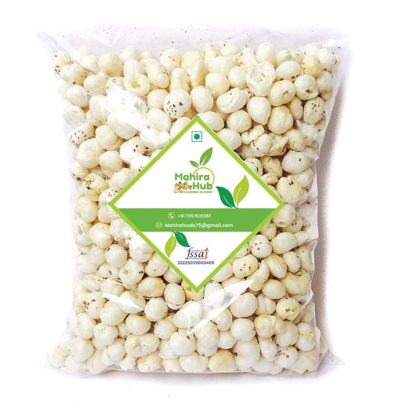 MAHIRA HUB Fox Nuts | Phool Makhana, Lotus Puffs | | 500 gm Pack