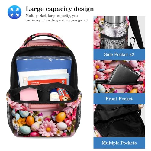 Sac à dos couronne de Pâques rose pour collégienne et primaire