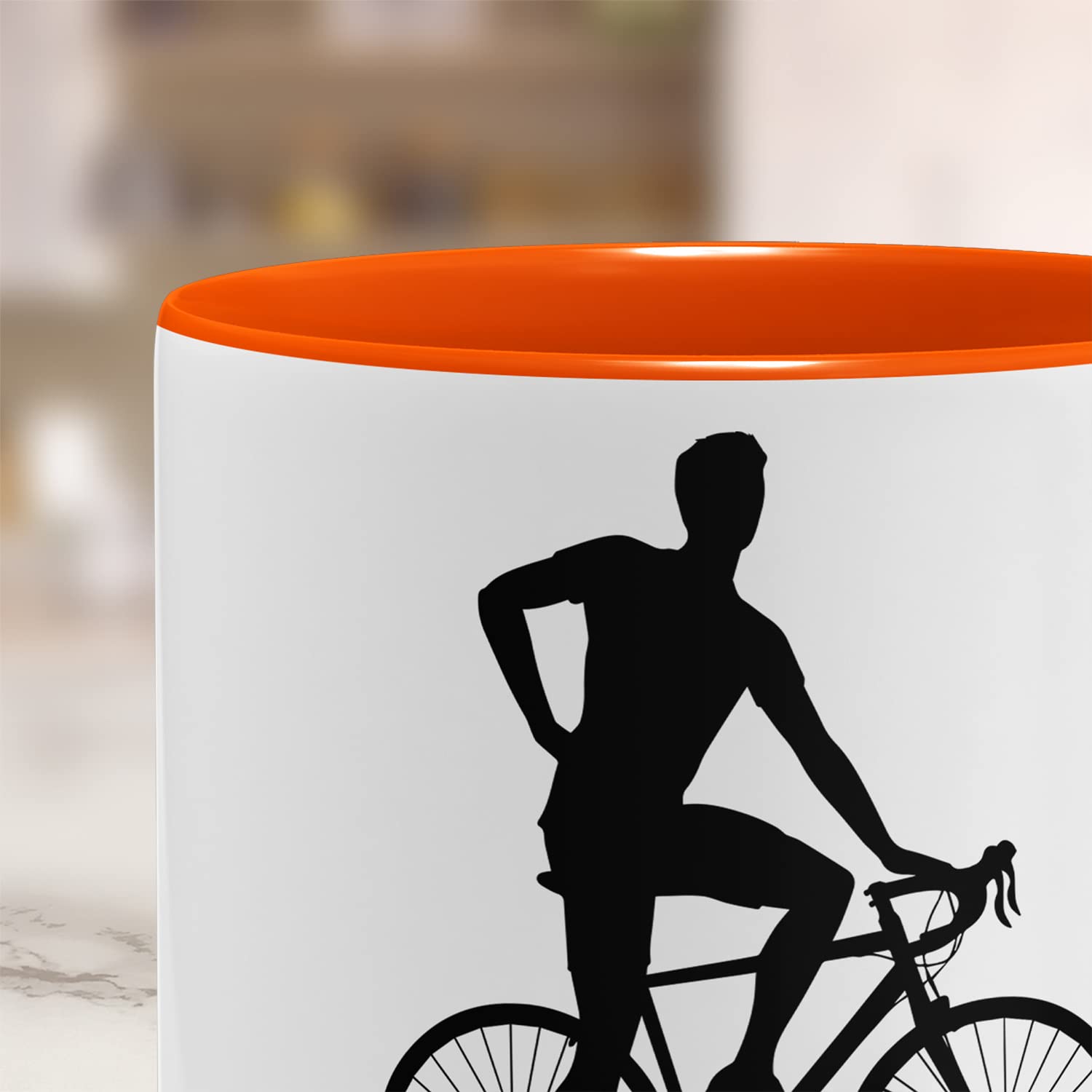 OM3 Emaille-Tasse Mit Spruch – „Warum Ich Ohne Akku Fahre? Weil Ich Es Kann“ – 300ml