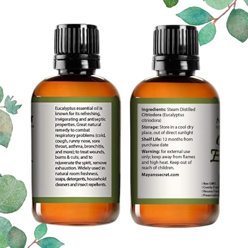 Aceite Esencial de Eucalipto Citriodora 4 OZ Puro miniatura 7