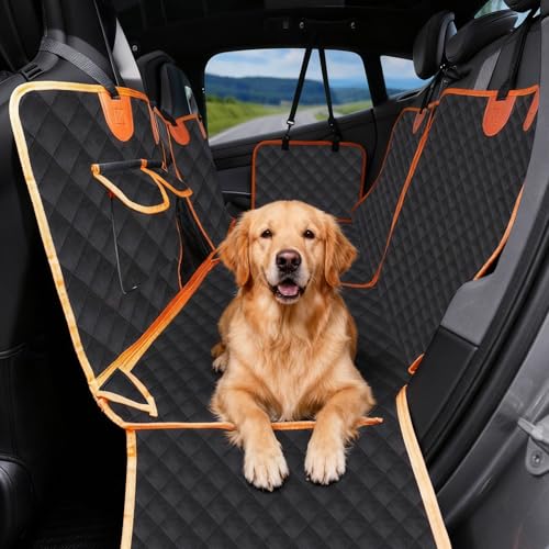 RUTU Dog Car Seat Cover for Back Seat, Waterproof Dog Hammock Fits Middle Armrest for Cars,SUVS &...