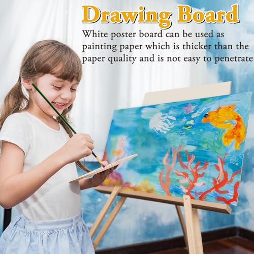 3pcs small trifold poster board 21 x 14 inches white tri fold poster boards corrugated presentation board science fair display boards for school fun projects exhibitions and business