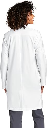 Miniatura 3 de Abrigos de laboratorio médico bordados personalizados para mujer, añade tu nombre o texto, abrigos de laboratorio largos de manga larga con 3