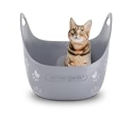 Litter Genie Cat Litter Box | Made with Flexible, Soft Plastic | Features High-Walls and Handles for Privacy and Portability