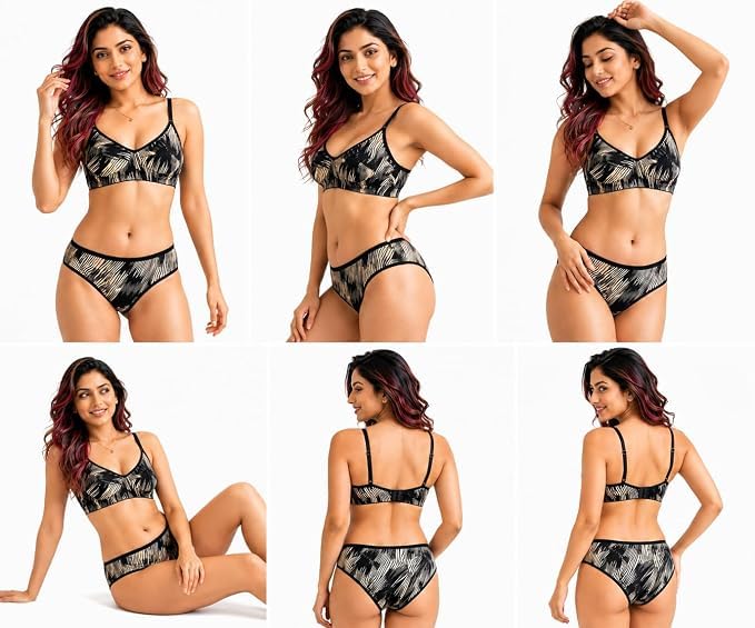 Image of Love Maker Bra Panty Set for Women | Beautiful Lingerie Set for Women for Honeymoon | Net Lace Lingerie Set | Panty Bra for Daily use | Sexy Look for Special Days Lingerie Sets.