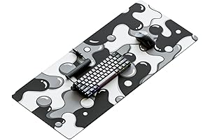 Professional XXL Gaming Mouse Pad Black & White & Grey