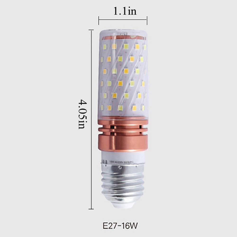 Bombilla LED maíz color frío 16 W, 6000 K, 1600 lúmenes, equivalente a 160 W, superbrillante la familia