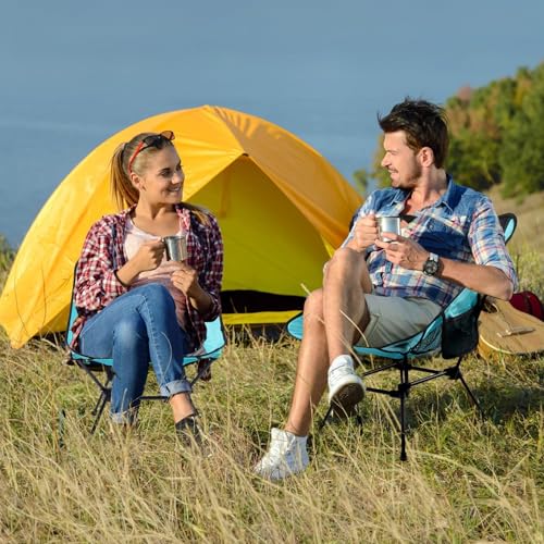 FBSPORT 2 Pack Portable Camping Chairs Lightweight Backpacking Chair Compact & Heavy Duty for Camp, Backpack, Hiking, Beach, Picnic, with Carry Bag - Image 3