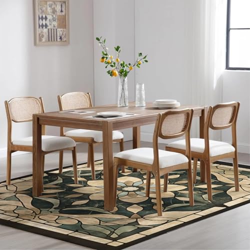 Tapis fleurs de style ethnique moderne lavable 150 x 210 cm - 6