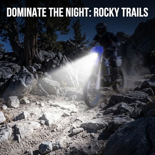 Image of AnXin Dirt Bike Headlight,Motorcycle LED Head Light Universal for YZ125 YZ250 TTR230 YZ250F YZ450F DRZ400 WR250F WR450F Most Dirt Pit Bike Supermoto Enduro Motocross Blue