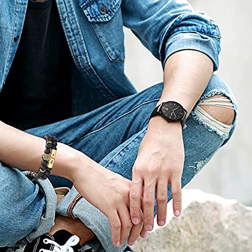 SAMOCO 4 Pcs 8mm Crown King Bracelets for Men Women Tiger Eye Black Matte Onyx Cool Natural Stone Beads Bracelets Set4