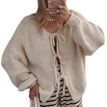 トップス andmary Lacey ribbon cardigan beige ANDMARY】Lacey ribbon cardigan