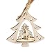 Produktbild Litale Creative Weihnachten Ornamente Aus Holz Schneemann Deko Weihnachtskugeln Anhänger Dekoration Retro Weihnachtsbaum Hängen Ornament Weihnachtsdeko Christbaum Weihnachtsanhänger