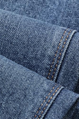 Image of SNITCH Men Jeans | Baggy Fit Wide-Leg Relaxed Style | 100% Cotton Woven Fabric with Button Closure | Casual & Street Wear for All Seasons