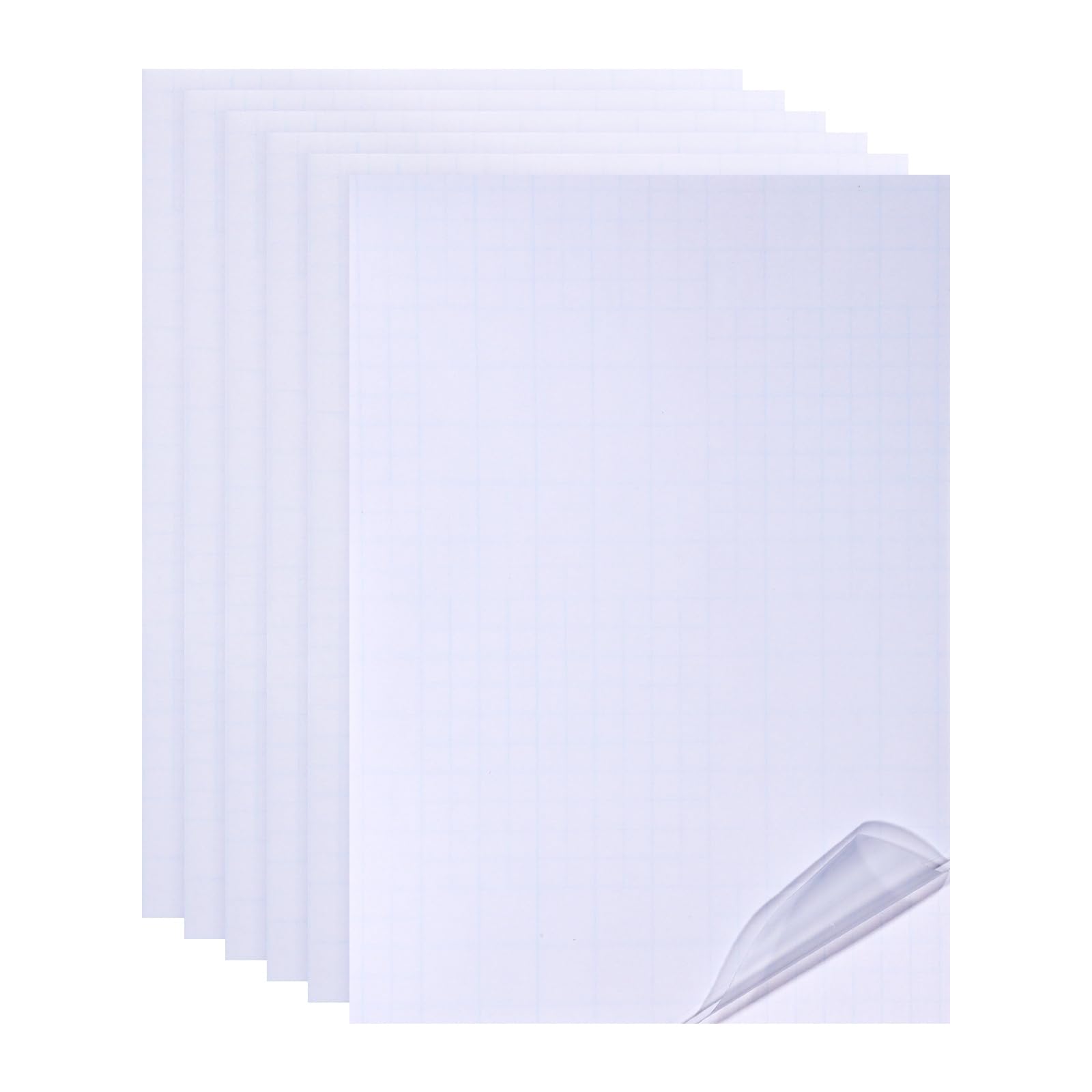 PATIKIL 12x8 Inch Holographic Laminate Sheets, 6Pcs Holographic Sticker Paper Transparent Vinyl Laminate Film A4 Waterproof Self Adhesive for Craft Books, Matte Laminate