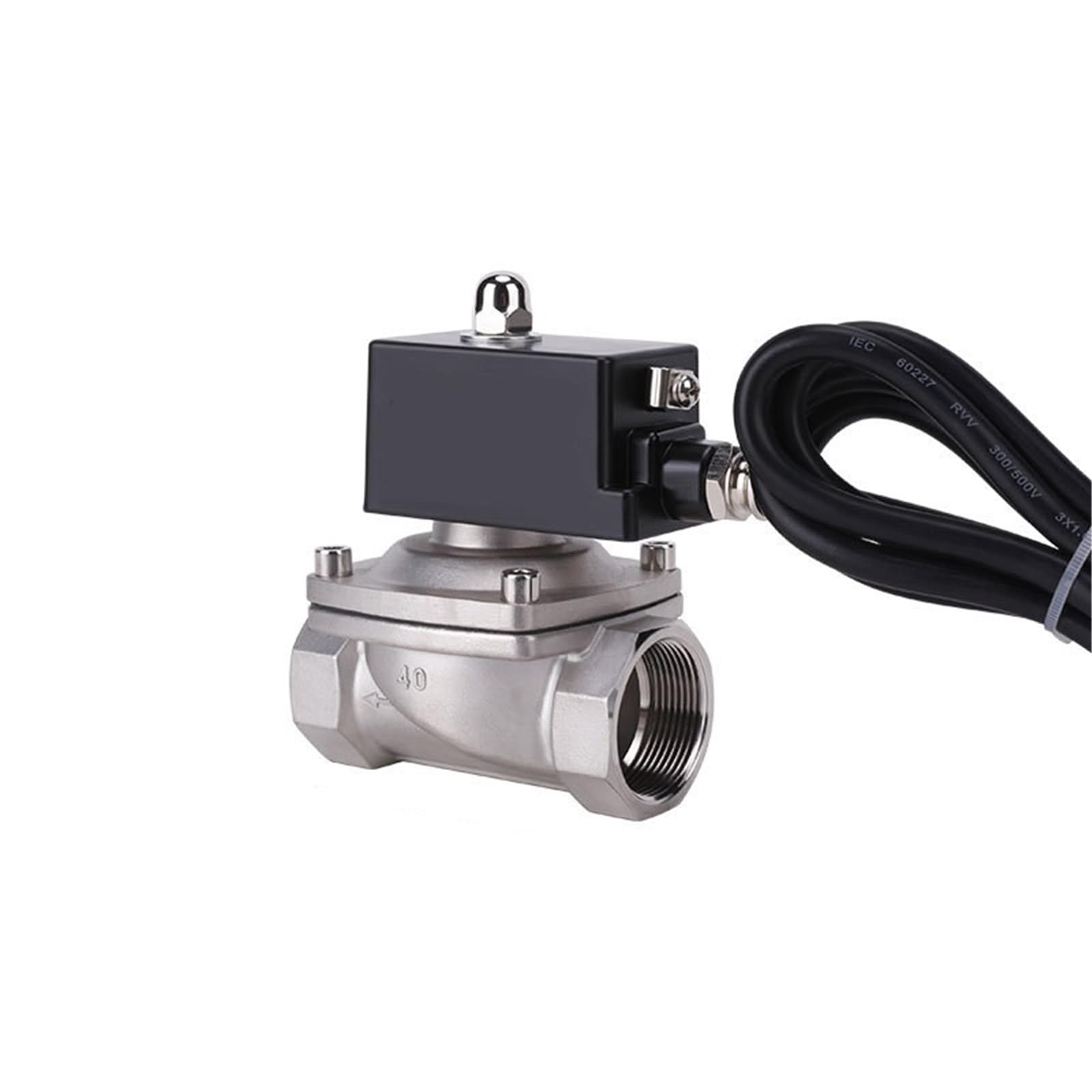 Électrovanne inox 304 DN32 1-1/4 haut de gamme pour réseaux de gaz
