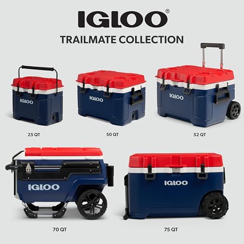 Igloo Trailmate Journey 70 Qt Roller Cooler, Americana - image 5