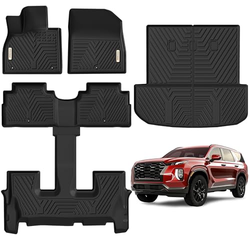 YITAMOTOR Floor Mats Fit for 2020-2025 Hyundai Palisade Bucket Seats 7 Passenger