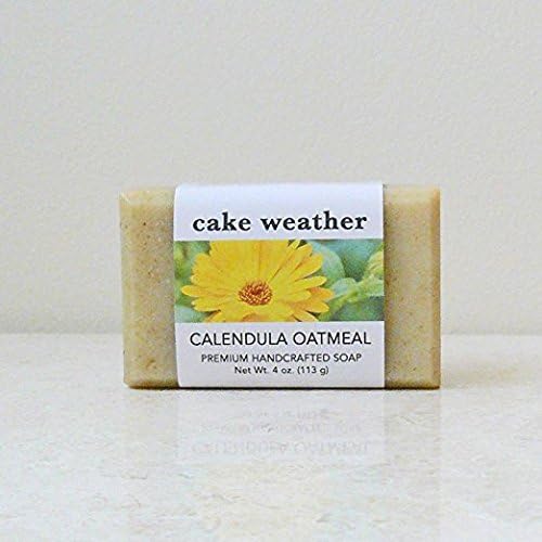 CALENDULA OATMEAL - Gentle Calming Eczema-Friendly Natural Handcrafted Soap, Made in USA (1 Bar)